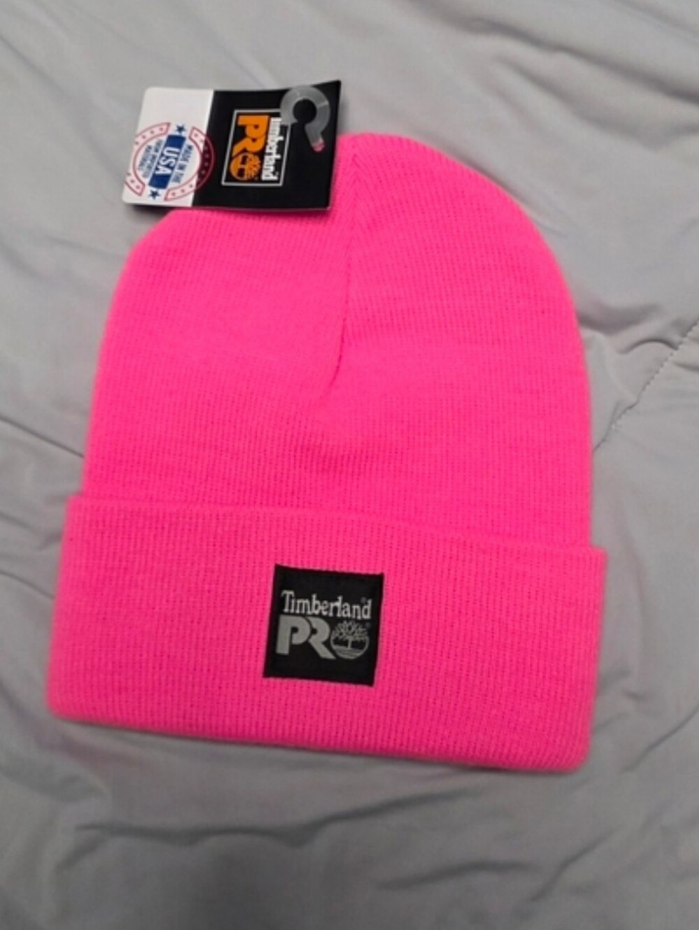 PINK TIMBERLAND BEANIE